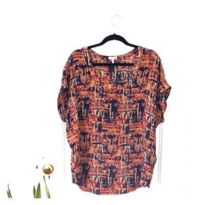 Joie print silk top